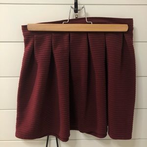Aeropostale Maroon Ribbed Skirt